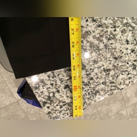 Black Express Paperbag High Rise Slim Pants Long 0 Ankle Office Business - Picture 6 of 8